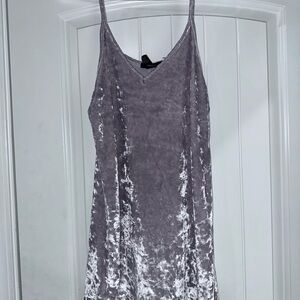 Light Pink Velvet Slip Dress